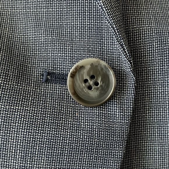 Ann Taylor Preppy Blazer 12 Petite • Navy Blue White • Career Workwear Jacket - Picture 9 of 13